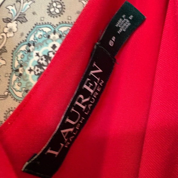 Size 6 Petite Ralph Lauren Bold Red Apparel - Picture 2 of 7
